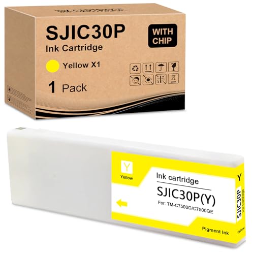 SJIC30P encre jaune compatible imprimante couleur EPN ColorWorks TM-C7500GE jet d'encre