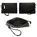 MKP Women Fashion Satchel Handbags and Purses Ladies Top Handle Tote Work Shoulder Bags with Matching Wristlet Wallet (Black-1)