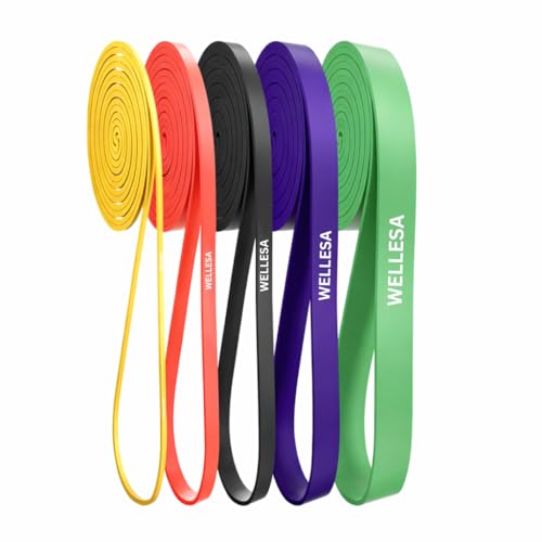 Image of Wellesa Resistance Bands, Pull Up Assist Exercise Band, Perfect for Mobility, Body Stretching, Home Workout, Fitness Training Loop Bands for Men & Women