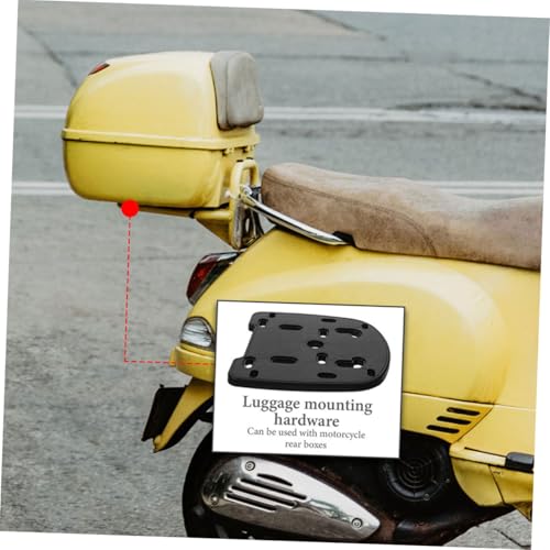 Placa base reforzada de moto para soporte de baúl con tornillos 3