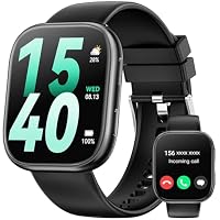 Hwagol Smartwatch Damen Herren, 1.83" HD Fitnessuhr mit Telefonfunktion, Fitness Tracker mit SpO2 Pulsmesser Schlafmonitor Schrittzähler, 110+ Sportmodi Sportuhr, IP68 Wasserdicht Smart Watch – Ansicht 1