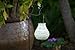 Allsop Home and Garden Soji Stella Pearl Bulb LED Outdoor Solar Lantern, Handmade with Weather-Resistant UV Rated Tyvek fabric, Stainless Steel Hardware, Auto sensor on/off, for Patio, Deck, Garden, Color (Pearl)
