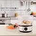 OVENTE 2 Tier Electric Food Steamer for Cooking Vegetables, Stainless Steel Base, Stackable and Dishwasher Safe Baskets, 400W with Auto Shutoff and 60-Minute Timer, 5 Quart Capacity, Silver FS62S
