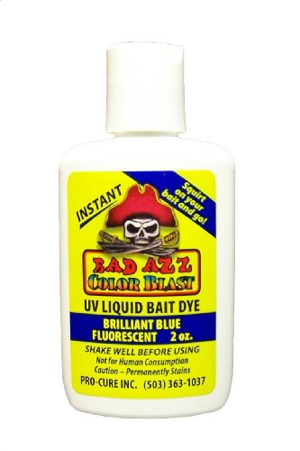 Pro-Cure Bad Azz Color Blast Liquid Bait Dye, 2-Ounce, Brilliant Blue Fluorescent