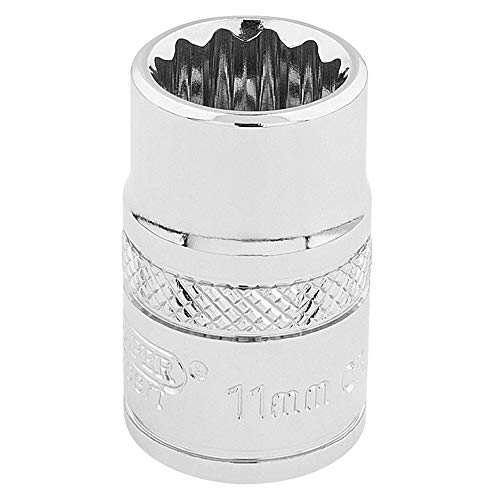 Draper 32771 3/8-Inch Square Drive 12-Point Hi-Torq Metric Socket, 11mm Size