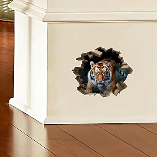 Vinilo decorativo 3D tigre, pack 2, impermeable y removible miniatura 2