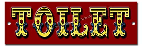 Vintage Sign Designs Circo Temático Puerta Baño Calidad Pequeño Letrero Metal