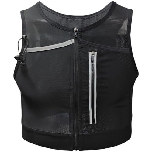 Chaleco Reflectante para Correr Chalecos Compactos para Correr para Hombres Y Mujeres Transpirable Ajuste Ajustable Chaleco con Soporte para Teléfono para Correr por Senderos, Trotar, Caminar