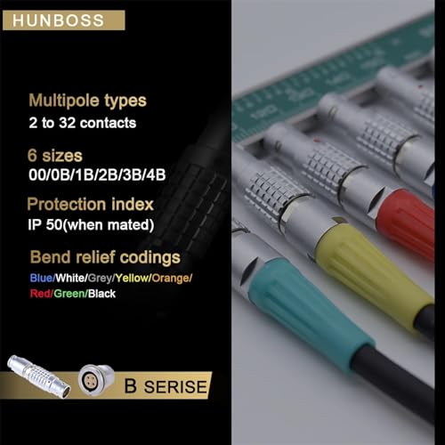 Connecteur FGG 3B 8 Pin mâle push-pull compatible LEM circulaire