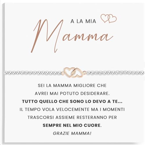 SOFIA FERRER Regalo Amica Speciale Originale, Bracciale Acciaio Donna con