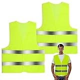 KEWUZY Chaleco Reflectante, 2 Piezas Chaleco Reflectante de Seguridad, Chaleco de Seguridad de Alta Visibilidad para Conductor, Limpiadores
