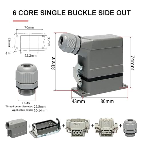 Evite fallos por humedad con el conector rectangular resistente HE impermeable IP65 2