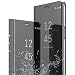 Produktbild CXvwons iPhone 11 Hülle, Leder Hülle iPhone 11 Handyhülle Spiegel Schutzhülle Flip Tasche Bumper Case Cover für iPhone 11, Stand Mirror Handyhülle Hülle für Apple iPhone 11 (Schwarz)