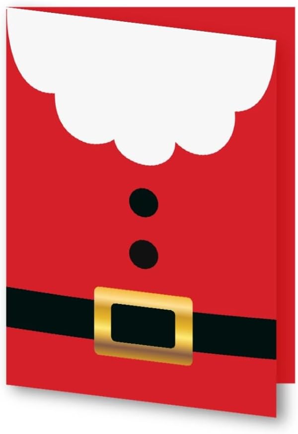 Santa Belt Photo Folder Frame Red 5x7-25 Pack