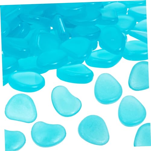 BESPORTBLE Glowing Stones for Fish Tank 100 Pack Stone Ornament Easy to Clean Store Decoration