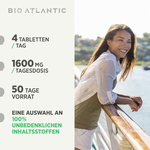 Bio Passionsblume 1600 mg pro Tag - ENTSPANNUNG, SCHLAF - 200 Tabletten | Premium Naturprodukt & Rein pflanzlich