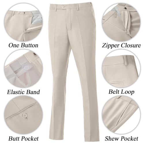 Image of Mens Suit Slim Fit 3 Piece Double Breasted Suit Men Formal Tuxedo Set Casual Wedding Prom Groom Suits