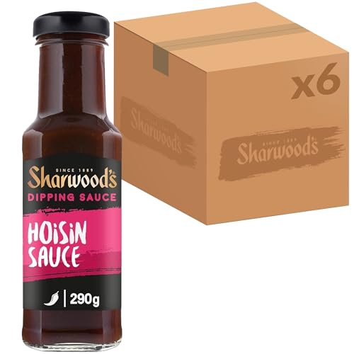 Sharwood's Hoisin Sauce – Traditional Chinese Sweet & Savoury Marinade With Five-Spice, Sesame & Soya, Vegan & Vegetarian Friendly, 290 g Bottle (Pack of 6)