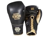 Kwon Boxhandschuhe Sparring mit Schnürung schwarz/gold