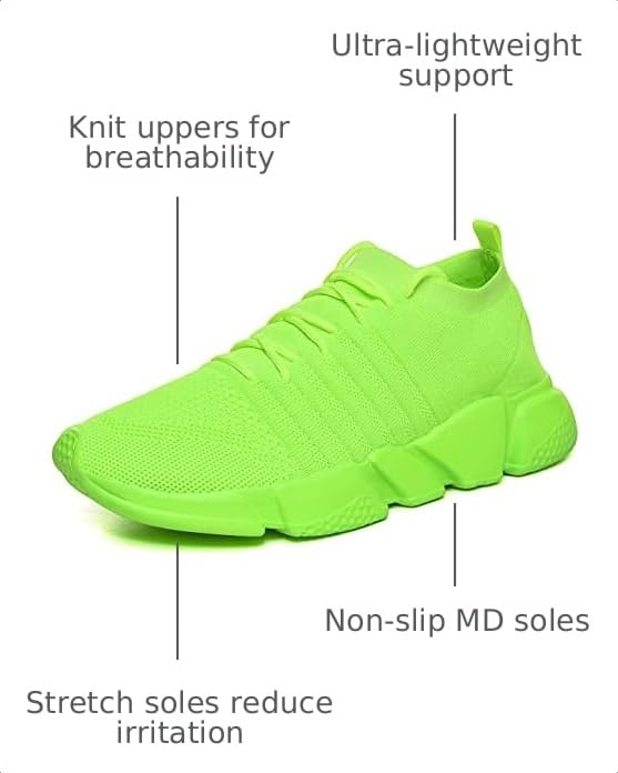 Image of GSLMOLN Mens Womens Fashion Sneakers Unisex Slip on Ultra-Sock Knit Soft Sole Breathable Lightweight Casual Walking Shoes