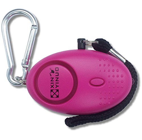 Hot Pink Mini Loud Personal Staff Panic Rape Attack Safety Security Keyring Keychain Alarm with Torch 140DB