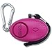 Hot Pink Mini Loud Personal Staff Panic Rape Attack Safety Security keyring keychain Alarm with Torch 140DB