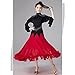 ZYDANC Red,L,Classic Women's Ballroom Dance Dresses High Collar Waltz Tango Dancing Outfit Salsa Modern Performance Costumes
