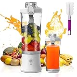 Smoothie Maker to go, 600ml Mixer Smoothie Maker 2 in 1 Tragbarer Mixer Persönliche mit USB Wiederaufladbarer Mixer für Gemischte Säfte - Shakes