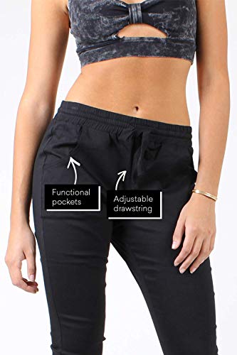 Red Fox Women's Twill Jogger Pants (Black, X-Large) #TOP4
