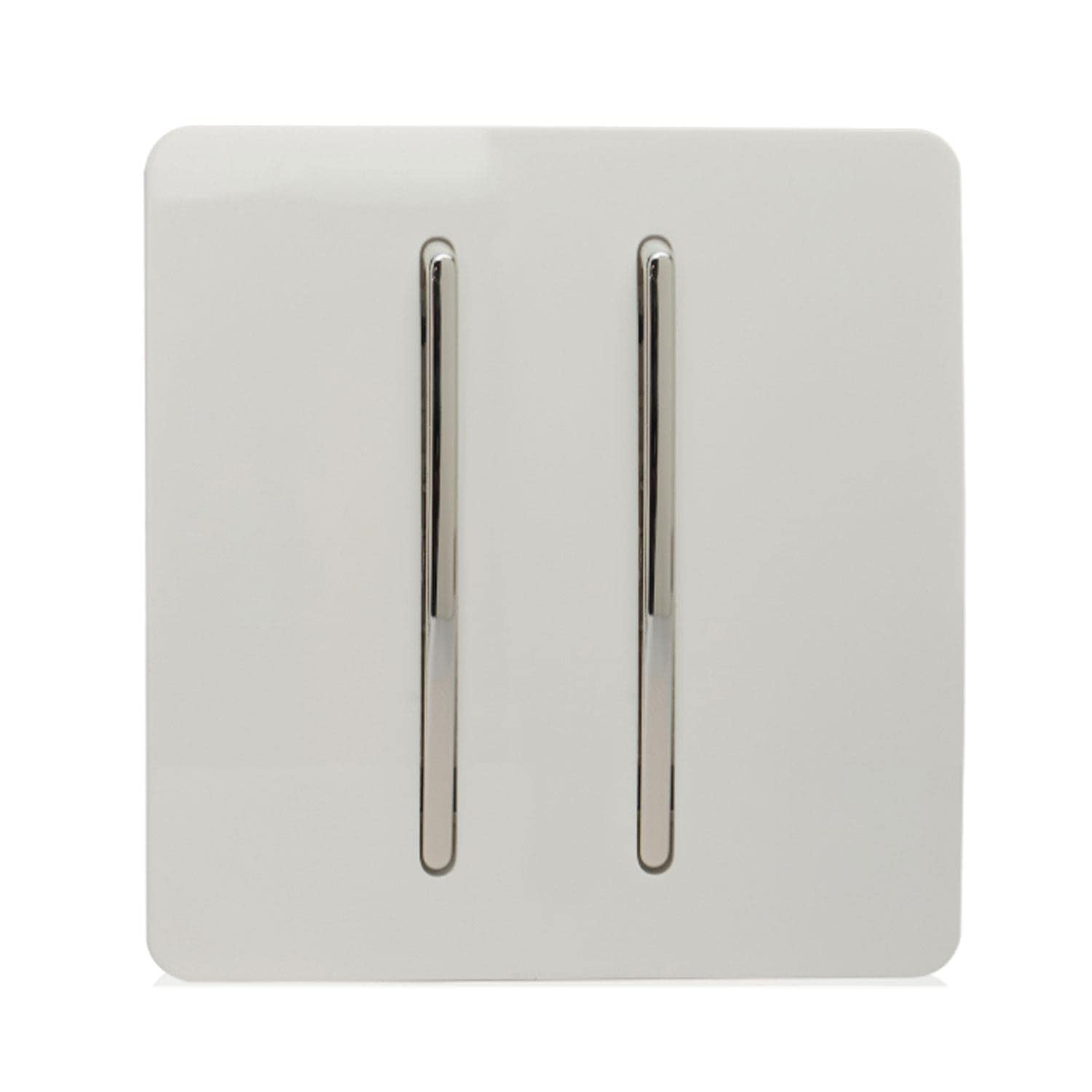 Trendi Switch - Light Switch - 2 Gang - White