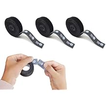Self-Gripping Perforated Roll Cable Ties by Wrap-It Storage - 3 Pack of 12 x .75" Rolls Black - Cord Organizer for Appliances and Home Office Cables