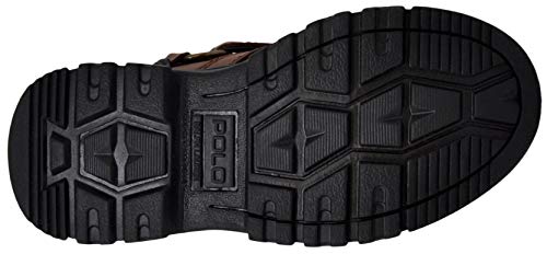 Polo Ralph Lauren Boys Conquered Hi Boot, Chocolate/Tan Leather, 6 Big Kid #TOP3