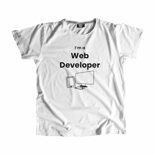 T-shirt Web Developer blanc idéal pour les journées de code en télétravail
