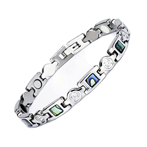 tacery Pulsera Magnética Terapéutica | Pulsera magnética de Cobre | Pulsera magnética de Acero Inoxidable Adelgazante Ajustable para Eliminar la hinchazón Cover
