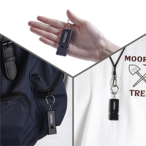 Whistle Emergency Noopel Three Tubes Survival Whistles 2 Pack with Lanyard for Hiking Camping Kayak Sports Outdoor Safety Kids Lifeguard Rescue Signaling (Black) - Thumbnail 5