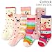 6 Pairs Toddler Girl Knee High Grip Socks - Baby School Socks Anti Slip for Kids Girl (6 Pairs, 12-36 Months)