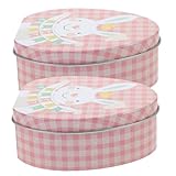 MUCKLILY 2 Piezas Cajas de Pascua de Forma de Huevo Contenedores de Dulces Decoración de Pascua para Chocolates y de Fiesta