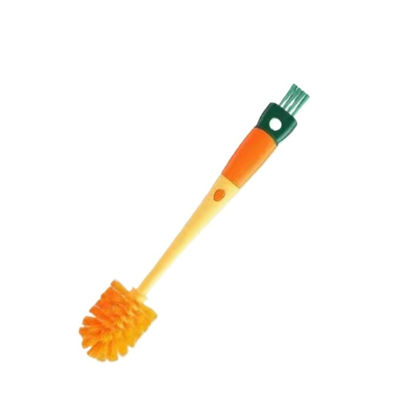 4-in-1 Reinigungsburste fur Wasserbecher und Milchflasche | Kunststoff mit integriertem Stahldraht, Langgriffwerkzeug fur Teetassen und Wasserbehalter(Yellow)
