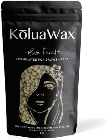 KoluaWax Wax Beads For Hair Removal Face Wax - Coconut Colada, 1lb