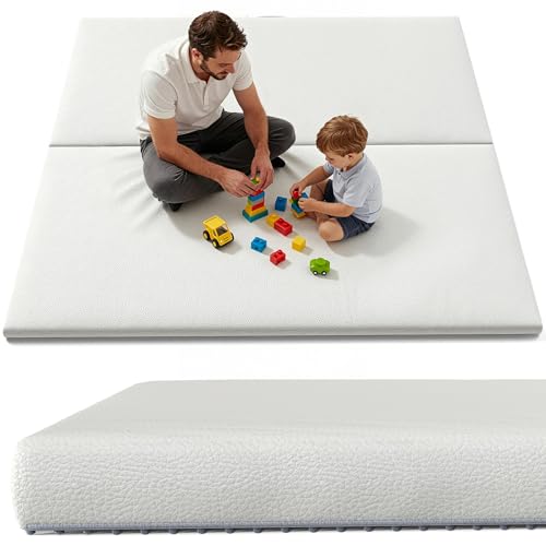 Image of Baby Play Mat 59x70 Inch, Removable Machine Washable Cover, 1.3'' Waterproof Floor Mat for Crawling, Ideal for Tummy Time, Crawling, Nursery & Playroom