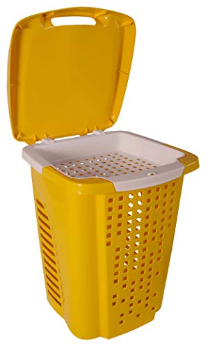 Roupeiro Telado com Cesto Astra Maracujá 46X47X62cm 70 L