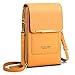 AIFILLE Handytasche zum Umhängen Damen, Klein Handy Umhängetasche mit Geldbörse Mädchen, Premium PU Leder Crossbody Schultertasche Handy Tasche mit Kartenfächer Clutch Shoulder Bags for Women, Gelb