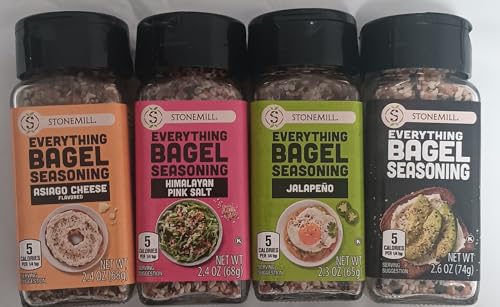 Stonemill Everything Bagel Seasoning Set, 4 Flavors - Asiago Cheese,