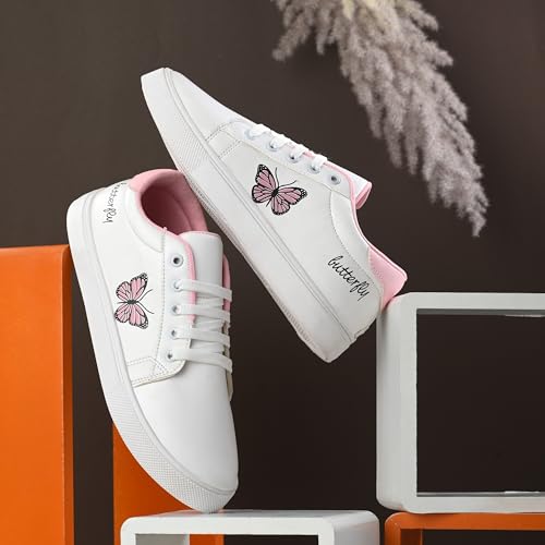 Image of layasa Comfotable Lightweight Casual Sneaker for Women /Girls (Pink, Numeric 3)