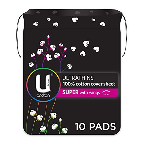 U by Kotex Cotton Ultrathin Pads Super 10 Pack