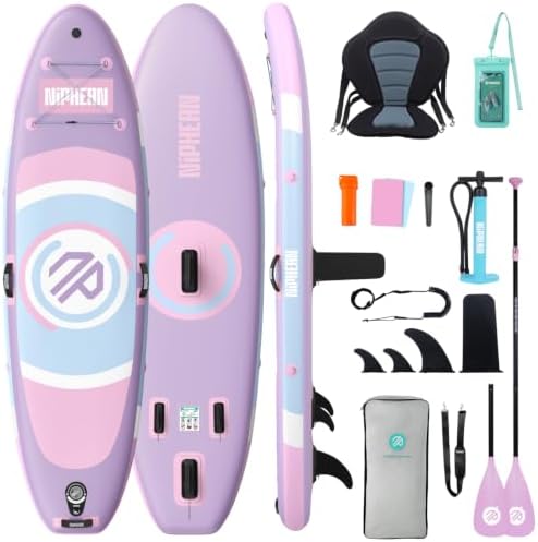 Niphean Stand up Paddling Board mit Sitz und Sup Board Zubehör | 320/305cm Stabiles Sup Board 200kg für 2 Personen, Robustes und Langlebiges Standup Paddle Board aufblasbar