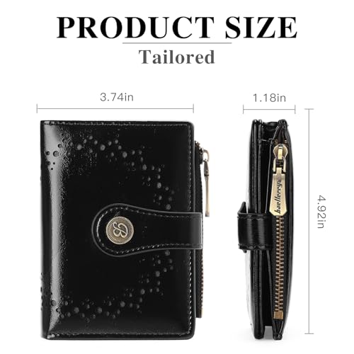 Image of Small Wallet for Women Bifold Credit Card Holder Compact Women Wallet with Zipper Coin Pocket