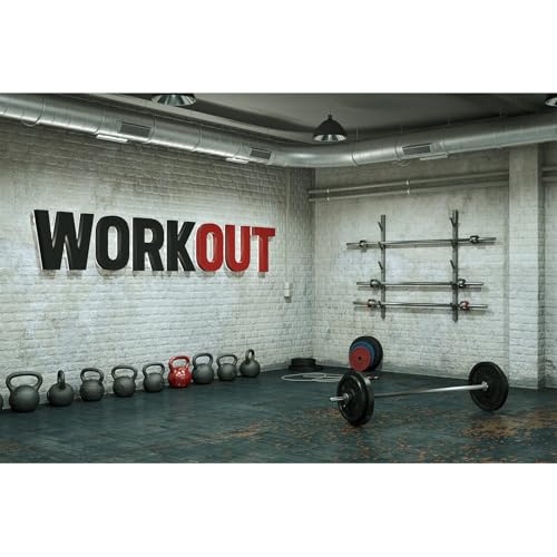 Gym Fitness Backdrop 7x5ft for Workout & Photography