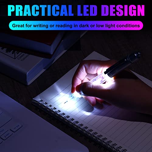 32 Pieces Lighted Tip Pen Led Light Pen Flashlight Writing Ballpoint Pen Bulk Glow In The Dark Pen Colorful Light Up Pens For Night Writing, Back To School Gifts, White, Red, Green, Blue Lights #TOP3
