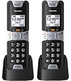Panasonic KX-TGTA61B DECT 6.0 Additional Digital Cordless Rugged Handset with Link2Cell (2 Pack)